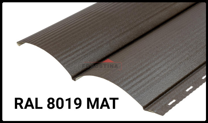 Металосайдинг 0,5 • блок-хаус • "Форостина" RAL 8019 Мат