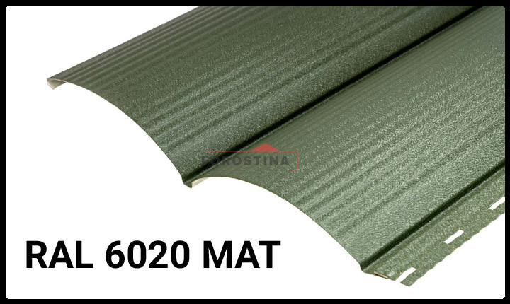 Металосайдинг 0,5 • блок-хаус • "Форостина" RAL 6020 Мат