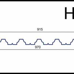 Профнастил H 45 j / 0,5 мм RAL 8004