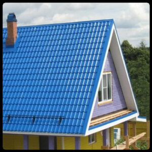 Металочерепиця 0,45 мм RUUKKI Monterrey / Монтеррей / Синя / RR 35 /