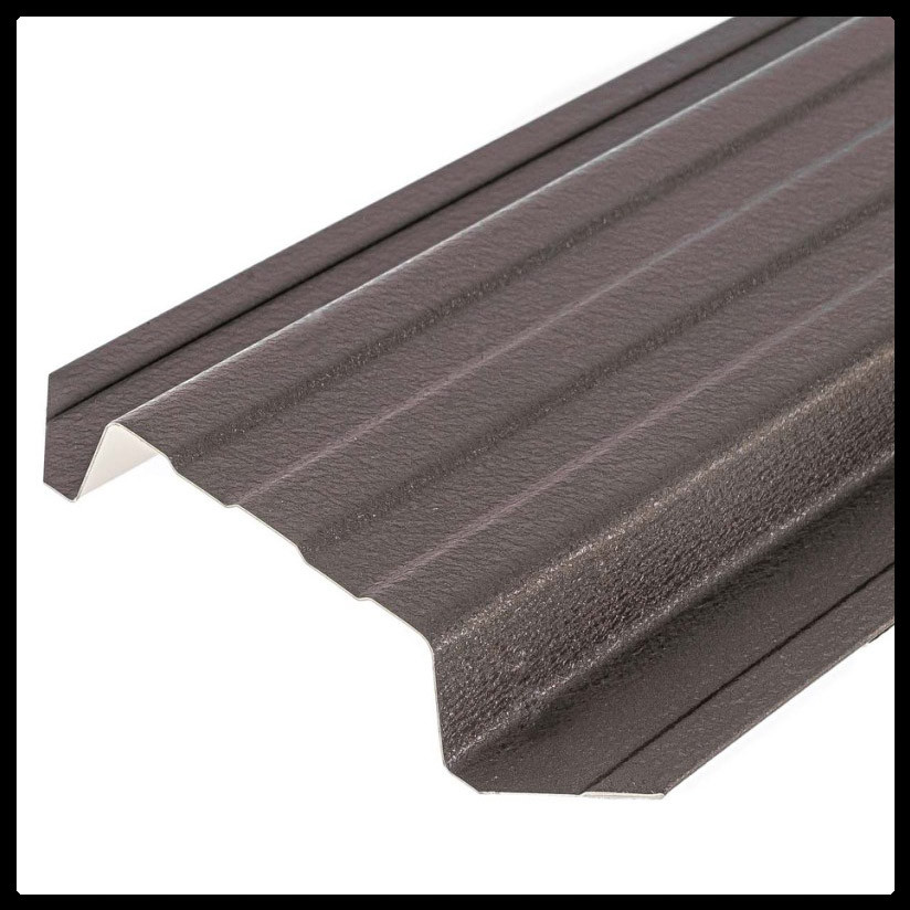 Металевий штакетник 0,5 х 115 мм ⁇ MAT ⁇ RAL 8019 темно-коричневий