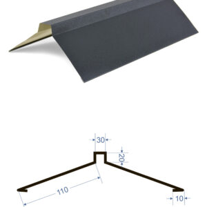 Конькова планка 0,5 мм Італія Zn-225 PEMA RAL 3009 червоно-коричневий