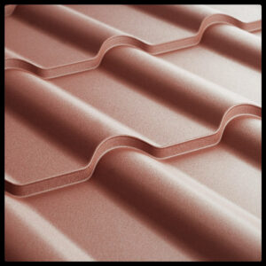 Металочерепиця Ретро ARCELOR MITTAL 0,5 mm PEMA RAL 8017