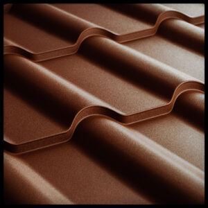 Металочерепиця Ретро ARCELOR MITTAL 0,5 mm PEMA RAL 8019