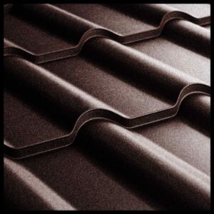 Металочерепиця Ретро U.S.Steel Словаччина 0,45 mm PEMA RAL 8019