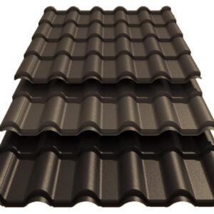 Металочерепиця Ретро U.S.Steel Словаччина 0,45 mm PE RAL 8019