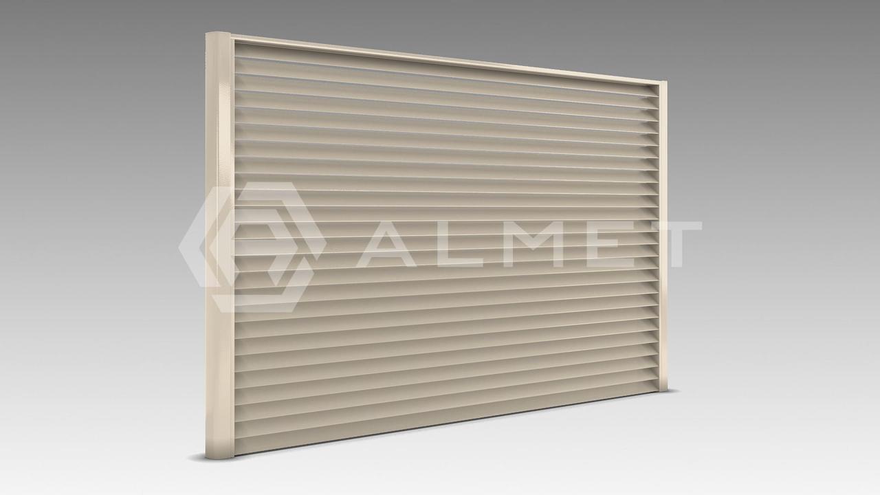 Металевий секційний паркан-жалюзі 0,45 мм "Алмет" RAL
