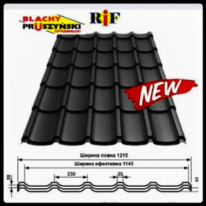 Металочерепиця RIF (Риф) Прушинський 0,5 RAL 7016