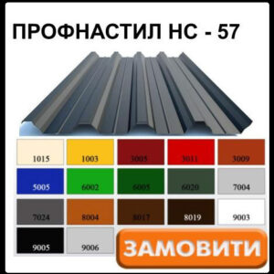 Профнастил НС-57 / 0,45 мм / Україна / МІП РЕМА Ral