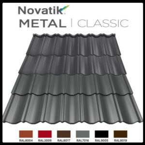 Модульна черепиця Novatik Metal Classic Duo МАТ RAL 9005 Voestalpine 0,5 мм