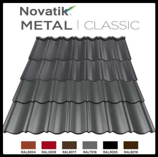 Модульна черепиця Novatik Metal Classic Duo МАТ RAL 9005 Voestalpine 0,5 мм