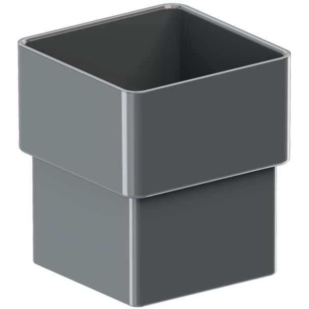 Муфта труби квадратного водостоку 80*80 mm/TM KROP