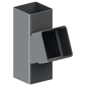 Трійник труби квадратного водостоку 80*80 mm/TM KROP