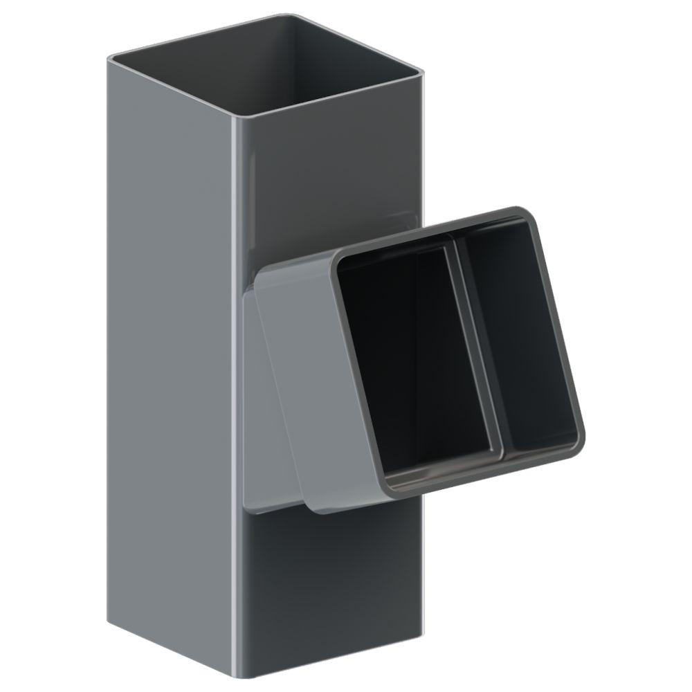 Трійник труби квадратного водостоку 80*80 mm/TM KROP