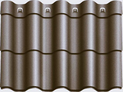 Металочерепиця Агат "Z-lock" Модульна 0,5 RAL 8017