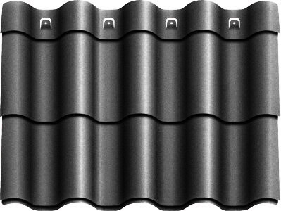 Металочерепиця Агат "Z-lock" Модульна 0,5 RAL 9005