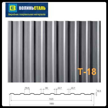 Профнастил Т-18 ВолиньСталь