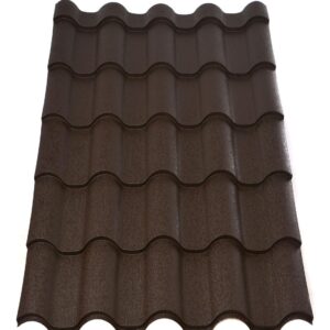 Металочерепиця Інтегра 0,45 мм RAL 8019 темно коричневий