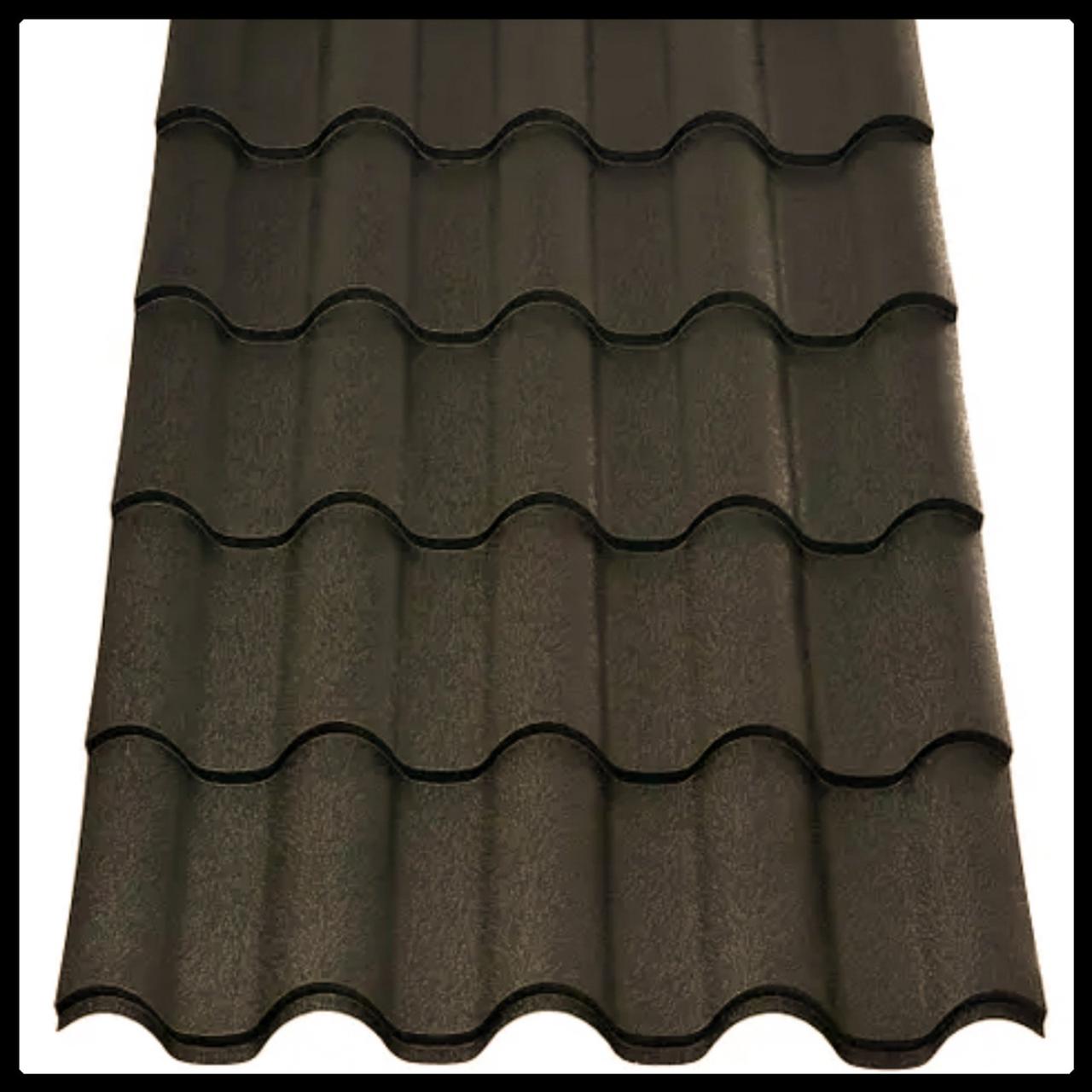 Металочерепиця Інтегра 0,5 мм RAL 8019 темно коричневий